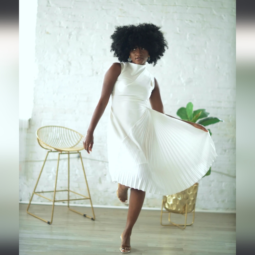 Cheri Brand Dione Plisse dress